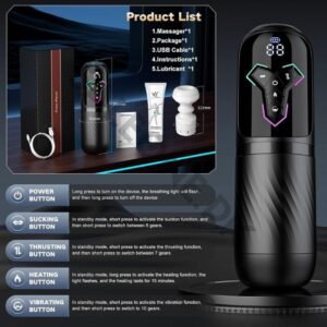 Alternative view of Heating Male Masturbator Penis Pump | 5-in-1 Men's Sex Toy