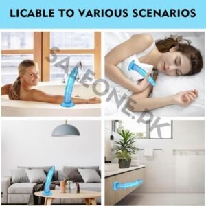 Alternative view of 7.9inch Blue Soft Realistic Dildo | Suction Cup