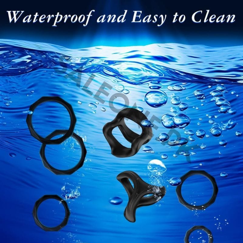 8 Silicone Cock Rings Set for Men | Kaiagame - Image 2